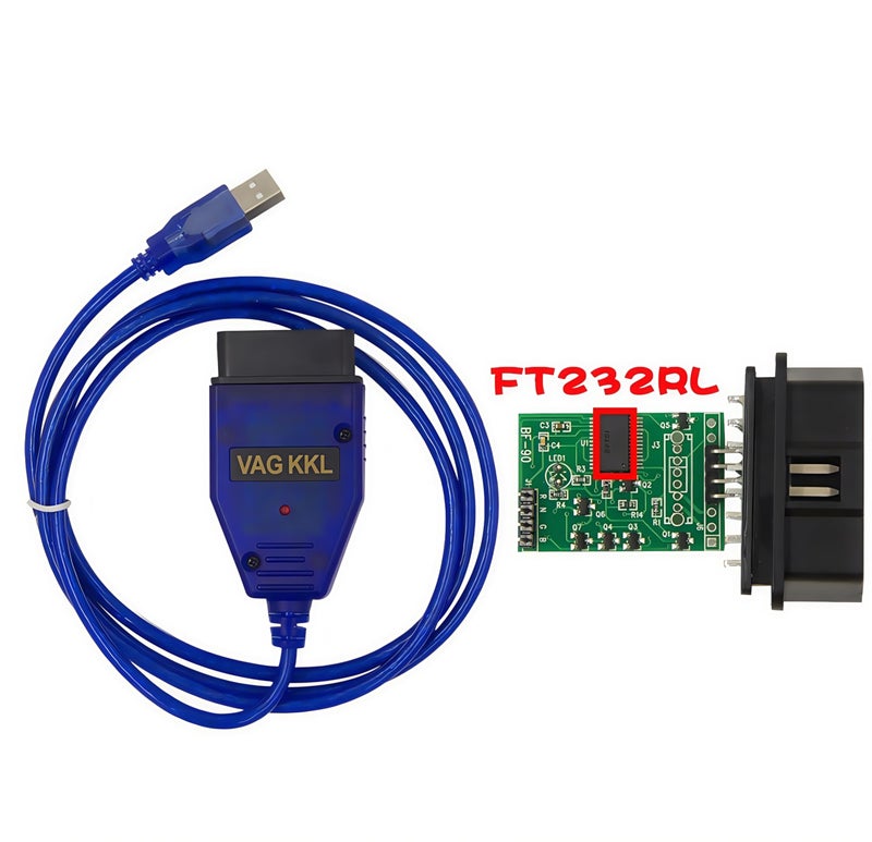 Washinglee OBD2 Diagnostic Cable for VW, Audi, Skoda and Seat Made Between 1994 and 2004. Car ECU Scanner USB Cable Compatible for VAG KKL 409. (Blue) - Image 5